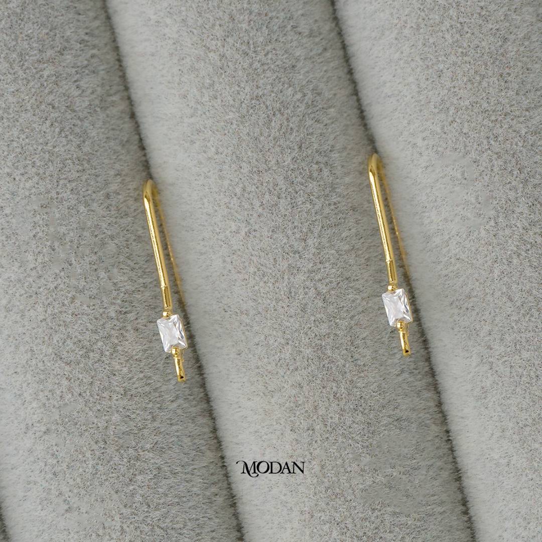 Baguette Hooks Earring DIY Earrings Findings Pengait Anting Gantung Unfinished Hypoallergenic Gold Filled