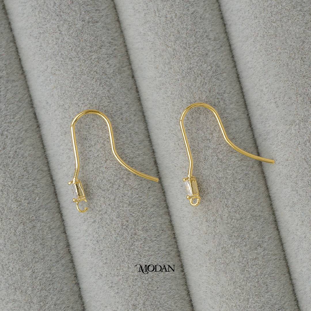 Baguette Hooks Earring DIY Earrings Findings Pengait Anting Gantung Unfinished Hypoallergenic Gold Filled