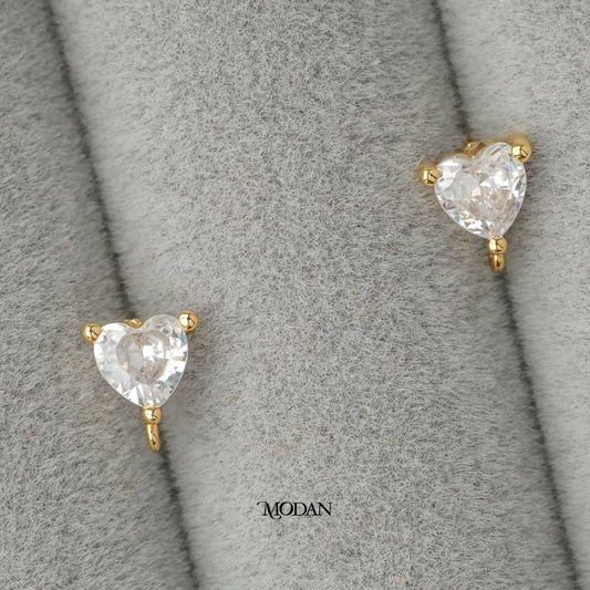Heart Studs Earring DIY Earrings Findings Pengait Anting Tusuk Hati Unfinished Hypoallergenic Gold Filled
