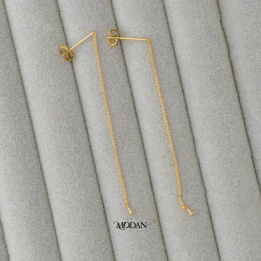 Cable Rolo Link Chain Long Earrings DIY Earrings Findings Pengait Anting Gantung Unfinished Hypoallergenic Gold Filled