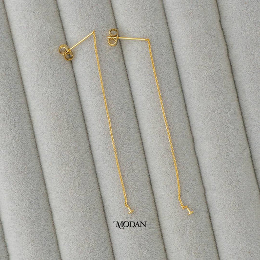 Cable Rolo Link Chain Long Earrings DIY Earrings Findings Pengait Anting Gantung Unfinished Hypoallergenic Gold Filled