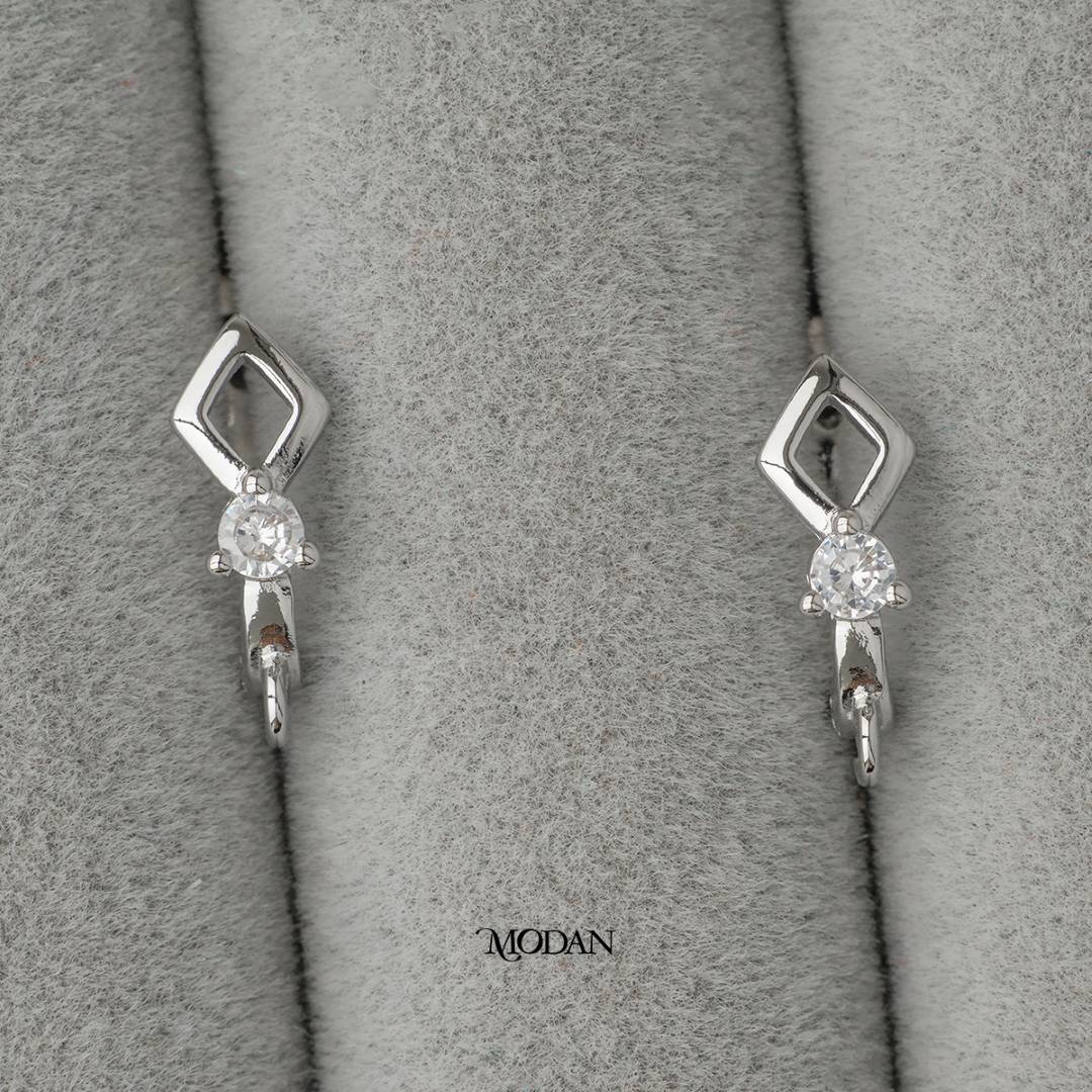 Rhombus English Lock Earrings DIY Earrings Findings Pengait Anting Bulat Unfinished Hypoallergenic Gold Filled