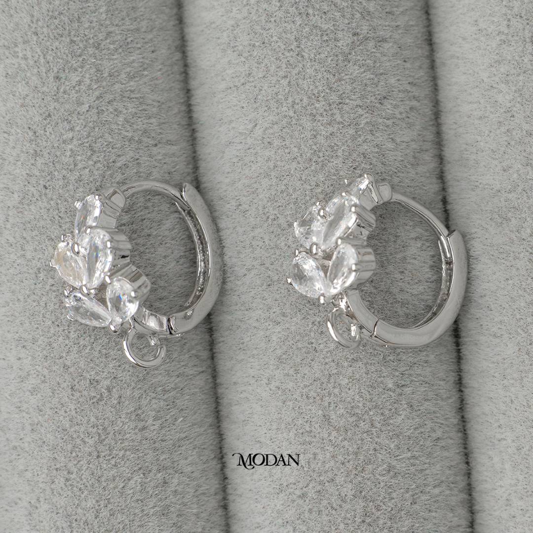 Marquise Baguette Leaf Hoop Earrings DIY Earrings Findings Pengait Anting Bulat Unfinished Hypoallergenic Gold Filled