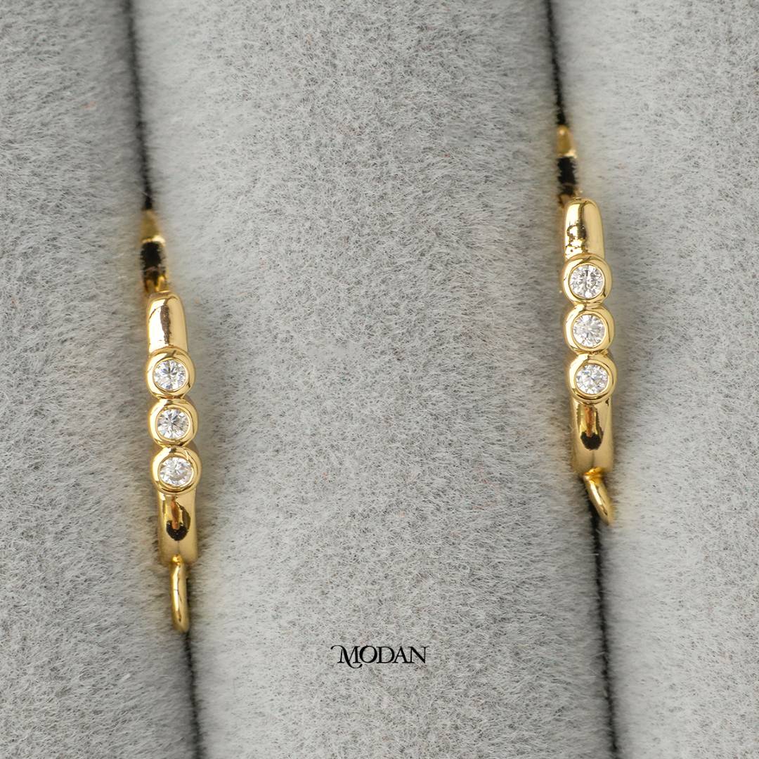 Triple Round English Lock Earrings DIY Earrings Findings Pengait Anting Bulat Unfinished Hypoallergenic Gold Filled