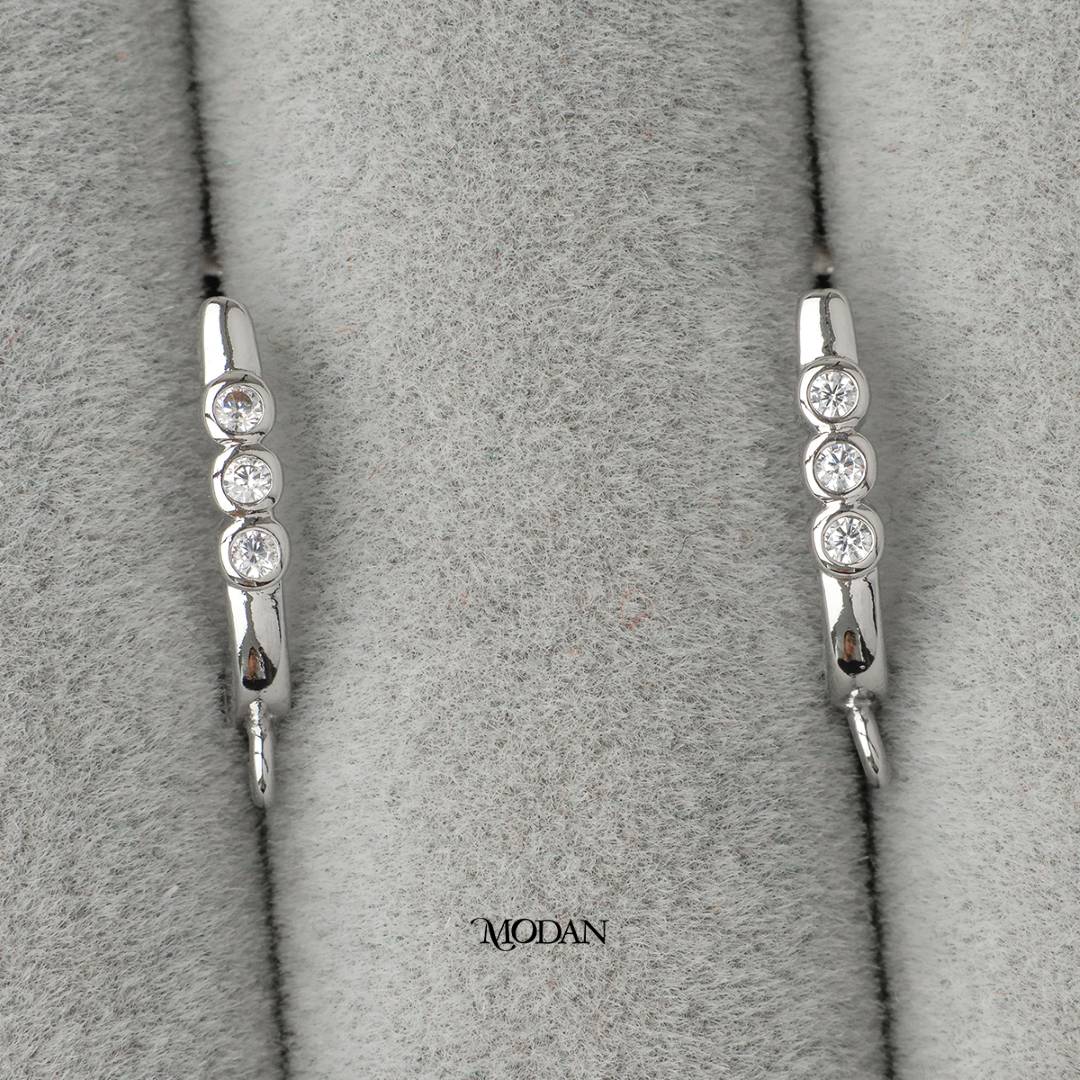 Triple Round English Lock Earrings DIY Earrings Findings Pengait Anting Bulat Unfinished Hypoallergenic Gold Filled