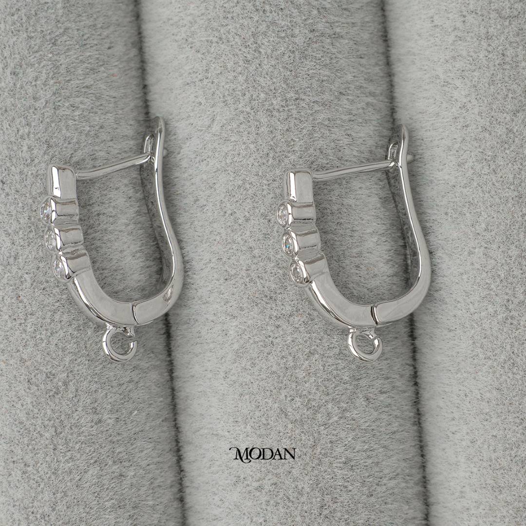 Triple Round English Lock Earrings DIY Earrings Findings Pengait Anting Bulat Unfinished Hypoallergenic Gold Filled