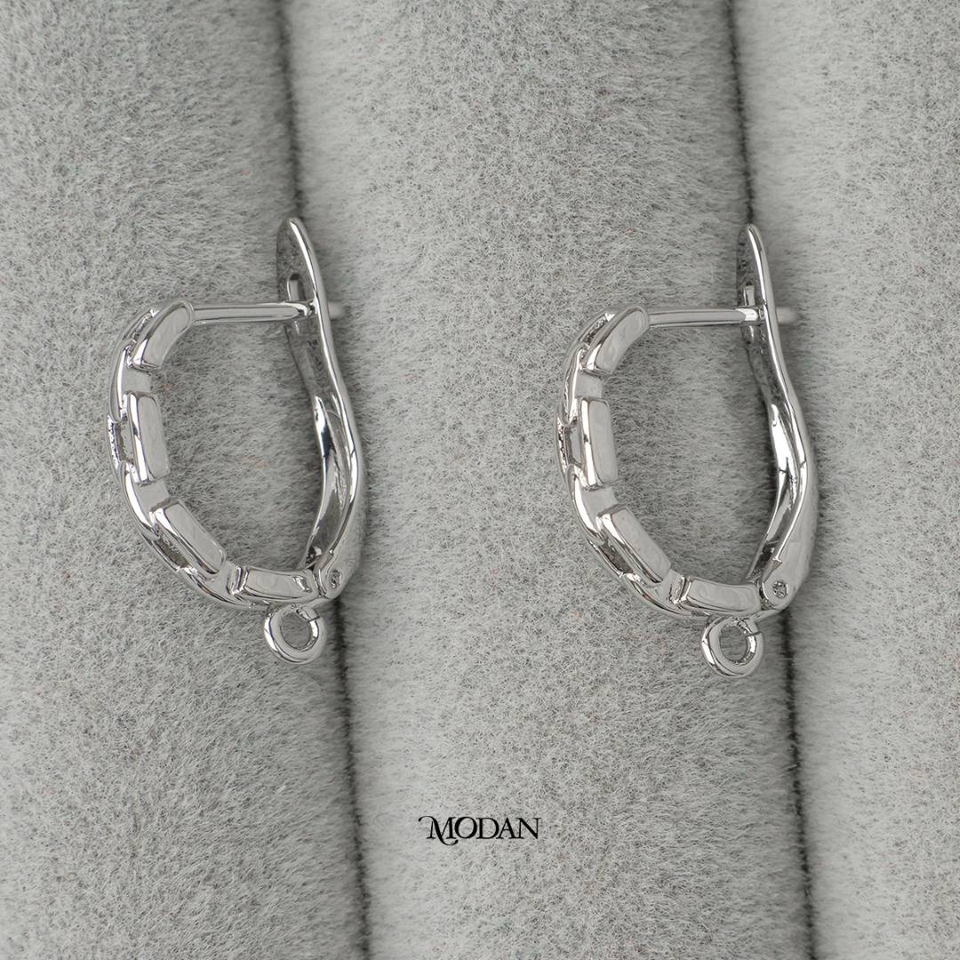 Cable Link English Lock Earrings DIY Earrings Findings Pengait Anting Bulat Unfinished Hypoallergenic Gold Filled