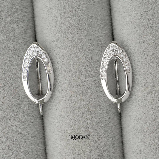 Oval English Lock Earrings DIY Earrings Findings Pengait Anting Bulat Unfinished Hypoallergenic Gold Filled