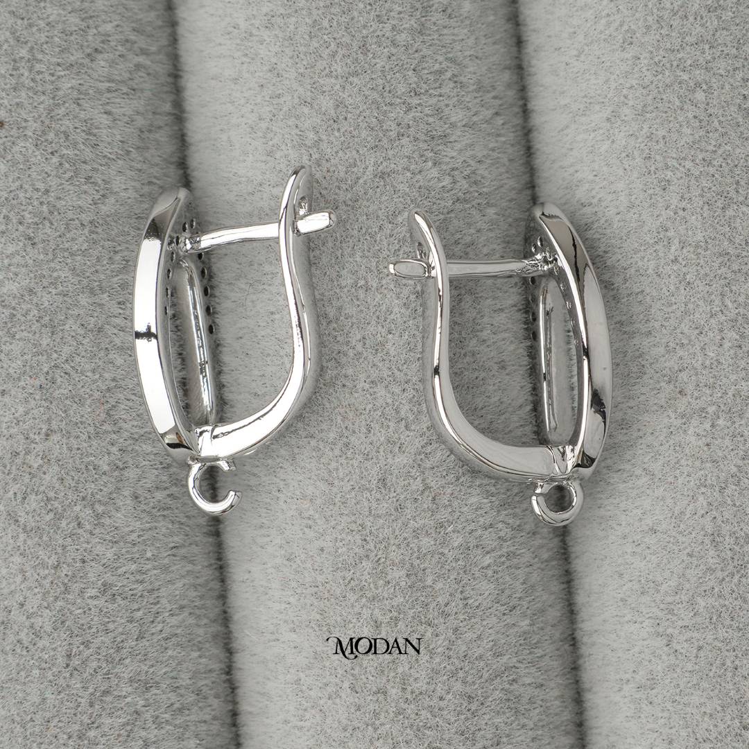 Oval English Lock Earrings DIY Earrings Findings Pengait Anting Bulat Unfinished Hypoallergenic Gold Filled