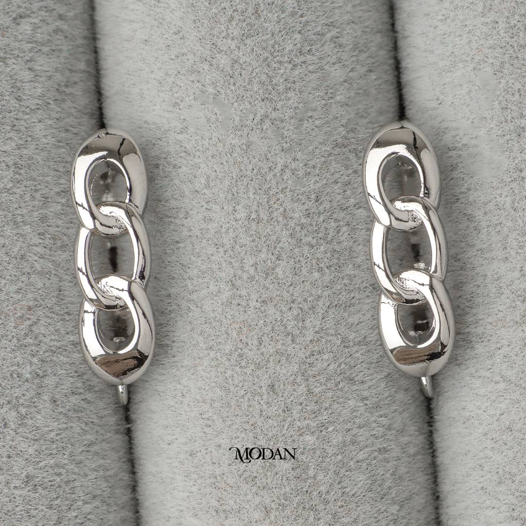 Triple Curb Link English Lock Earrings DIY Earrings Findings Pengait Anting Bulat Unfinished Hypoallergenic Gold Filled