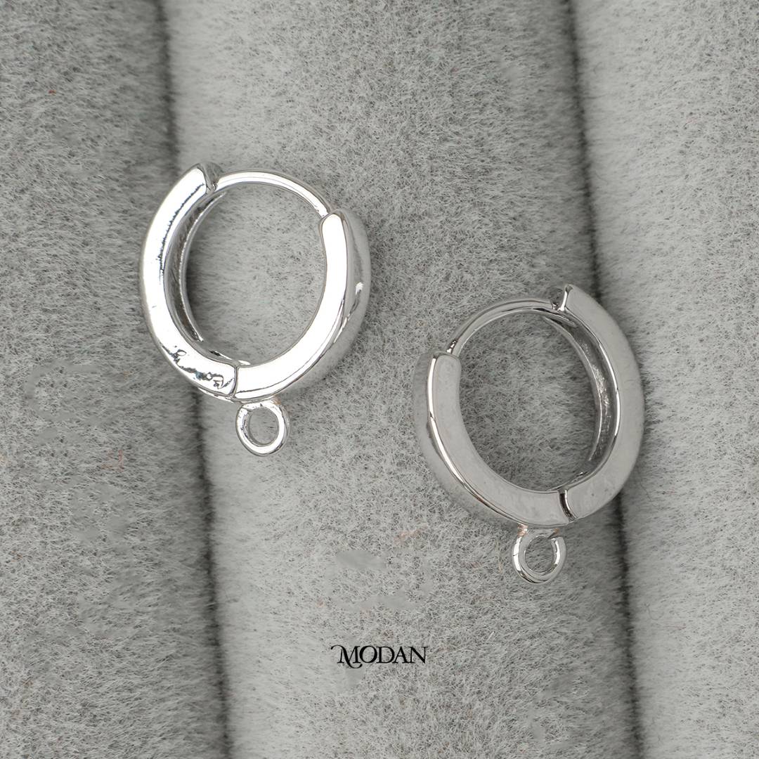 Simple Plain Huggie Earrings DIY Earrings Findings Pengait Anting Bulat Unfinished Hypoallergenic Gold Filled