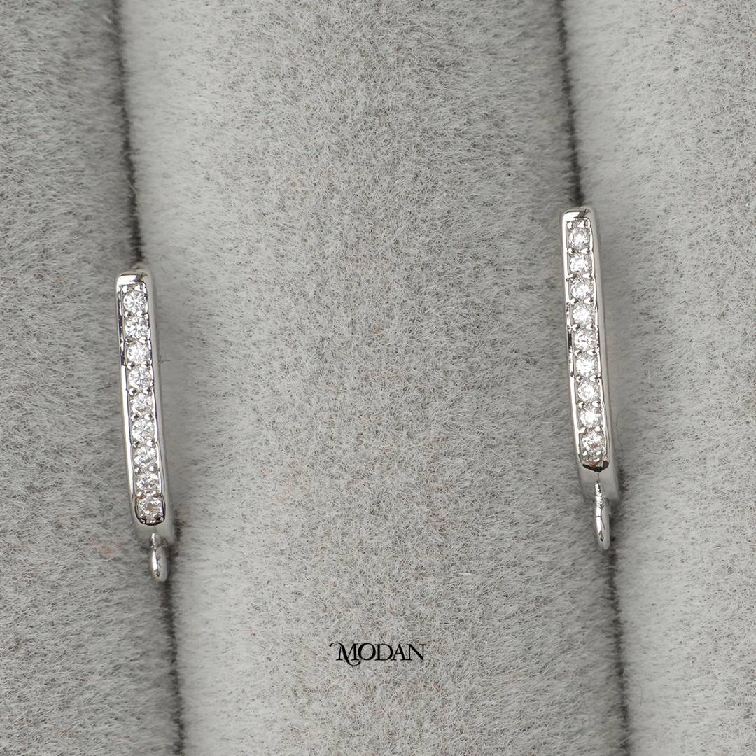 2mm Micro Paved English Lock Earrings DIY Earrings Findings Pengait Anting Elegant Unfinished Hypoallergenic Gold Filled