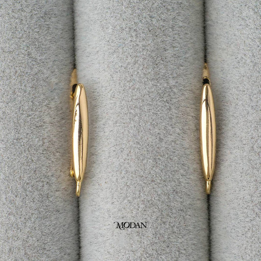 Plain English Lock Earrings DIY Earrings Findings Pengait Anting Classic Unfinished Hypoallergenic Gold Plated
