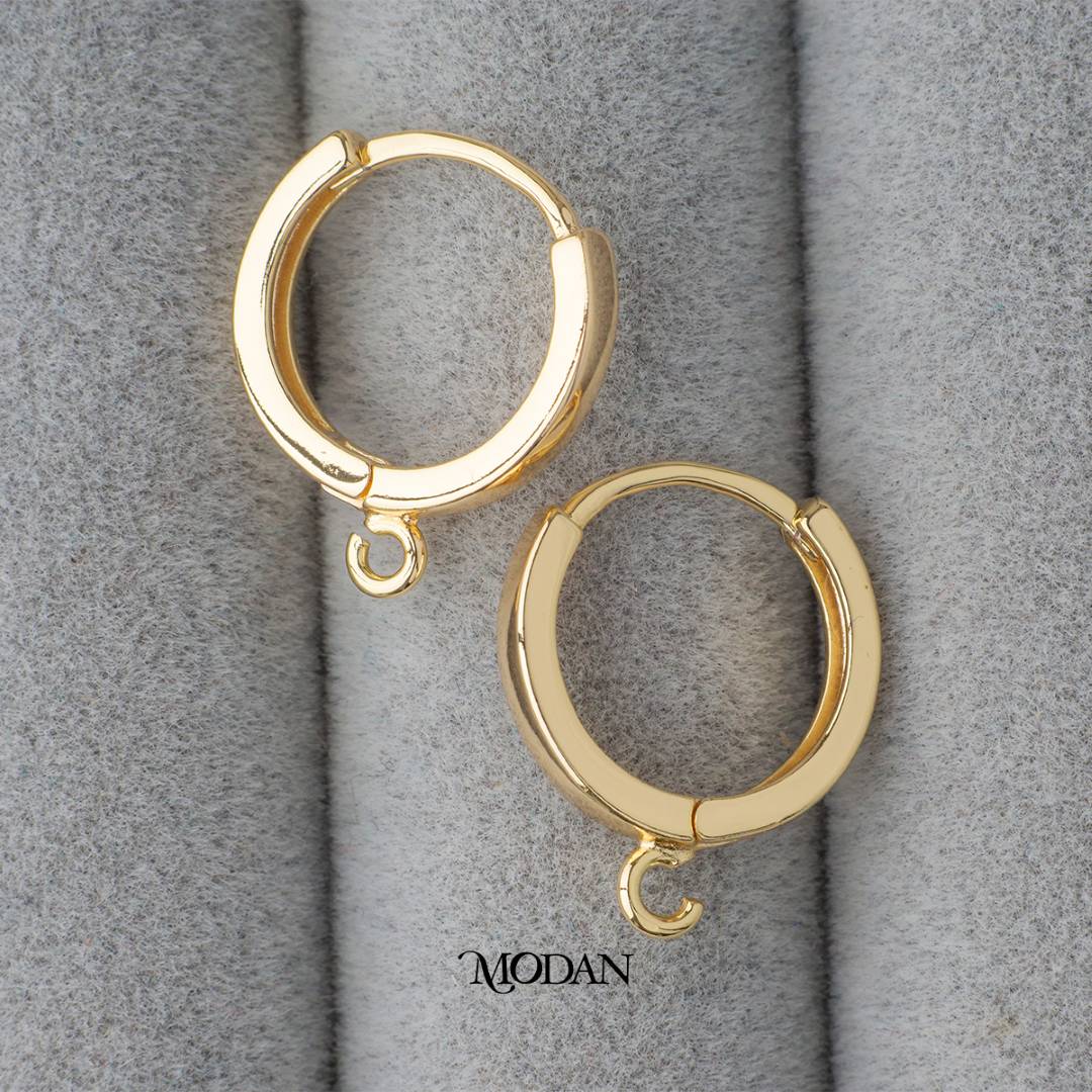 (17mm) Plain Hoop Earrings DIY Earrings Findings Pengait Anting Classic Unfinished Hypoallergenic Gold Filled