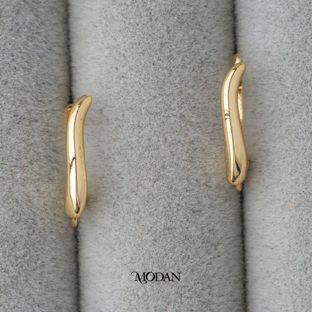 Simple Plain English Lock Earrings DIY Earrings Findings Unfinished Pengait Anting Elegant Hypoallergenic Gold Filled