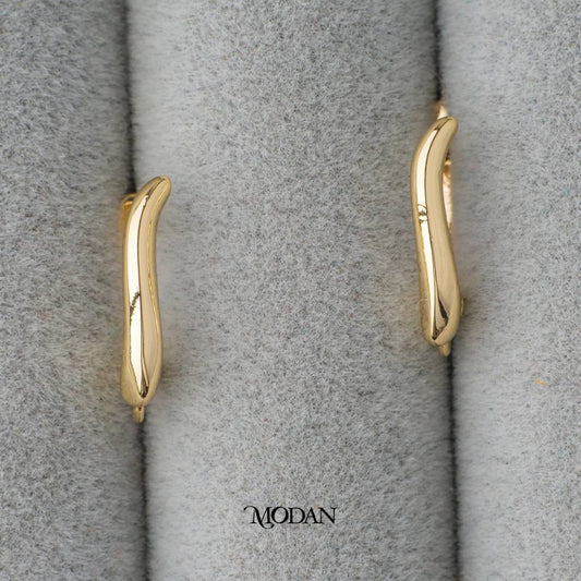 Simple Plain English Lock Earrings DIY Earrings Findings Unfinished Pengait Anting Elegant Hypoallergenic Gold Filled