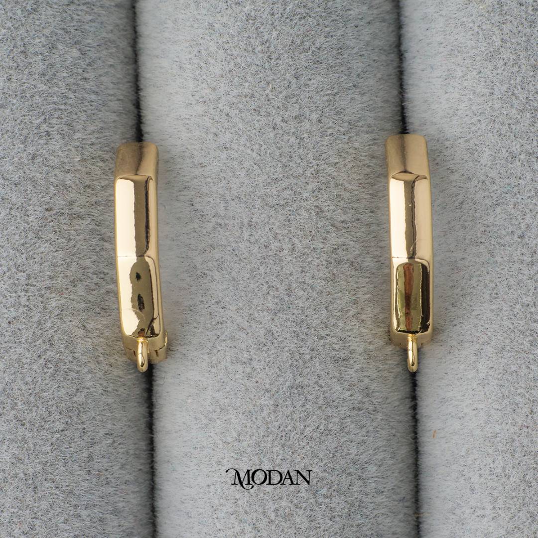 Plain Hexagonal Earrings DIY Earrings Findings Unfinished Pengait Anting Elegant Hypoallergenic Gold Filled