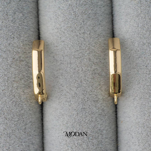 Plain Hexagonal Earrings DIY Earrings Findings Unfinished Pengait Anting Elegant Hypoallergenic Gold Filled