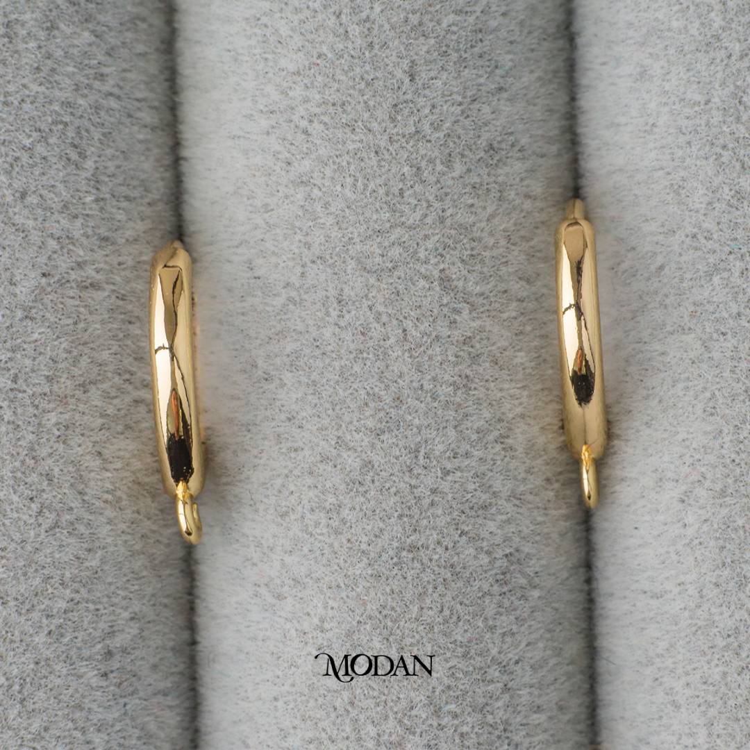 Oval Hoops Half Earrings DIY Earrings Findings Unfinished Pengait Anting Bulat Setengah Jadi Hypoallergenic Gold Filled