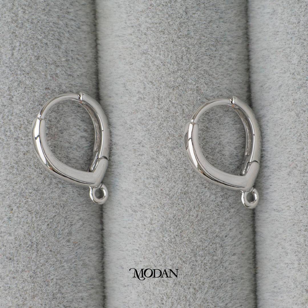 Oval Hoops Half Earrings DIY Earrings Findings Unfinished Pengait Anting Bulat Setengah Jadi Hypoallergenic Gold Filled
