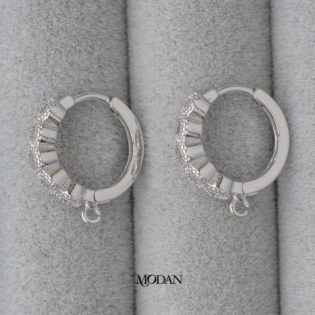 Round Flower Hoop Earrings DIY Earrings Findings Pengait Anting Bulat Unfinished Hypoallergenic Gold Filled