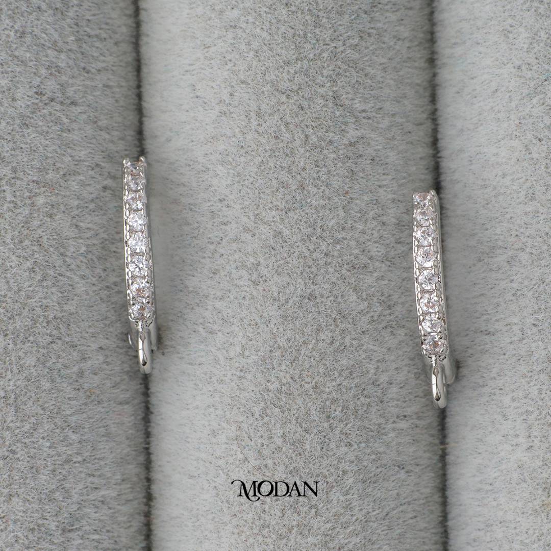 Minimalist Micro Paved Hoops Earrings DIY Earrings Findings Pengait Anting Elegant Hypoallergenic Gold Filled