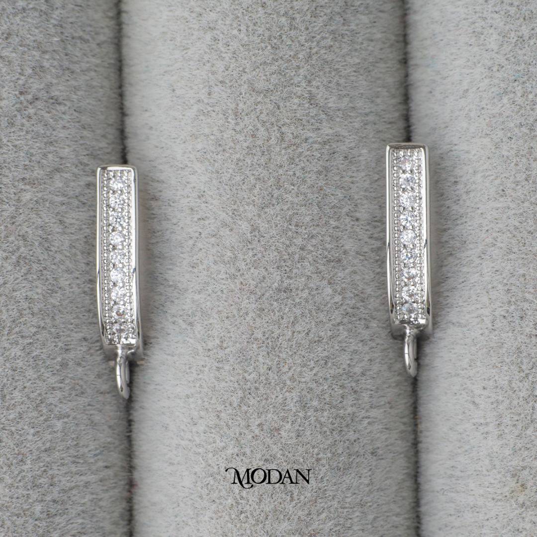 Micro Paved English Lock Earrings DIY Earrings Findings Pengait Anting Elegant Hypoallergenic Gold Filled