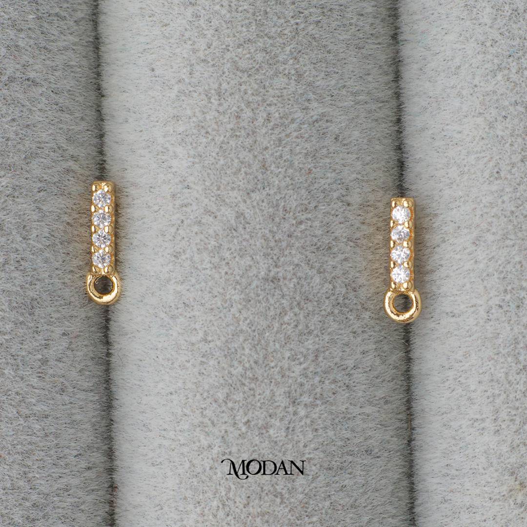 Mini Bar Stud Earrings DIY Earrings Findings Pengait Anting Tusuk Kecil Hypoallergenic Gold Plated