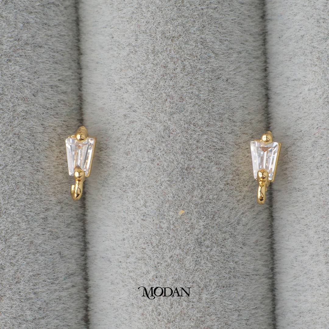 Rectangular Bar Stud Earrings DIY Earrings Findings Pengait Anting Tusuk Kecil Hypoallergenic Gold Filled