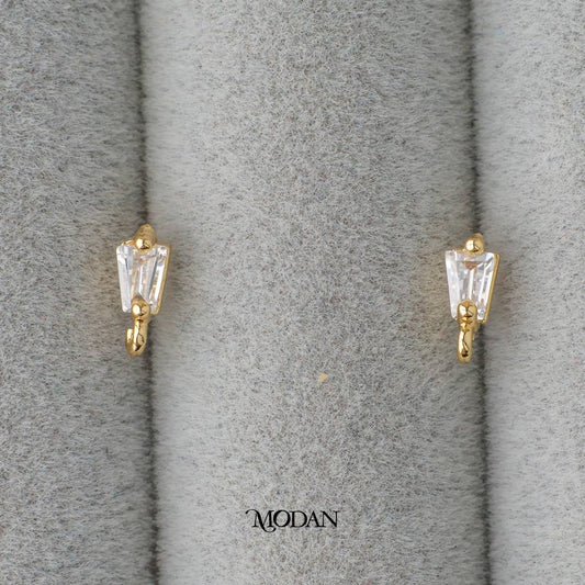 Rectangular Bar Stud Earrings DIY Earrings Findings Pengait Anting Tusuk Kecil Hypoallergenic Gold Filled