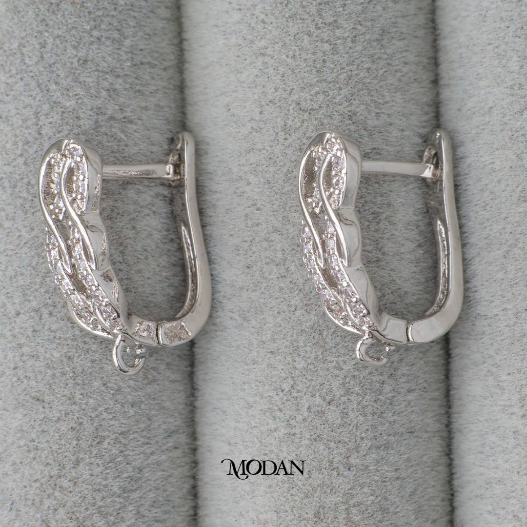 Batik English Lock Earrings DIY Earrings Findings Pengait Anting Classic Unfinished Hypoallergenic Gold Plated