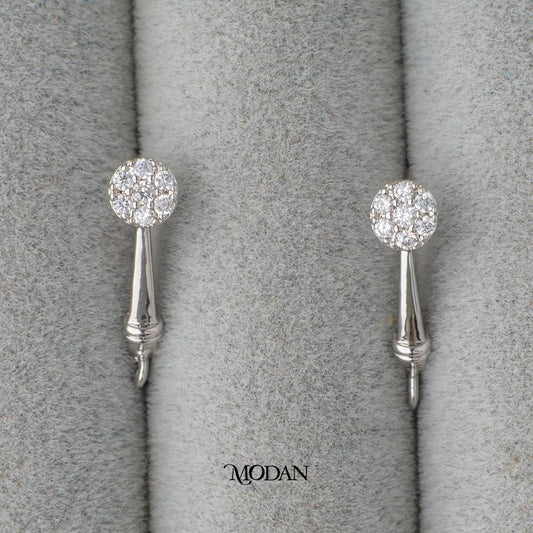 Micro Paved English Lock Earrings DIY Earrings Findings Pengait Anting Bunga Unfinished Hypoallergenic Gold Filled
