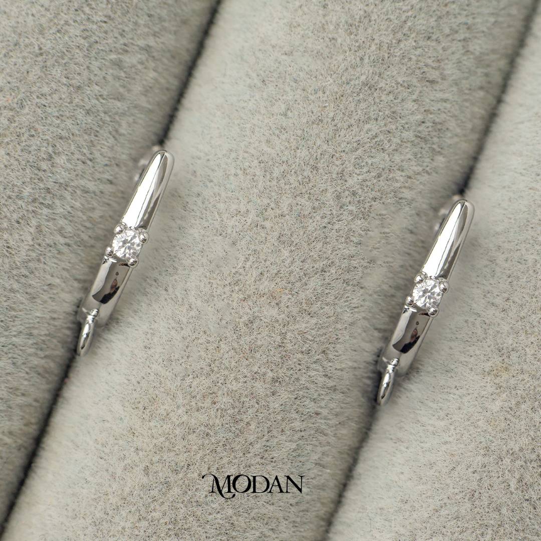 Solitaire English Lock Earrings DIY Earrings Findings Pengait Anting Mata Satu Unfinished Hypoallergenic Gold Filled