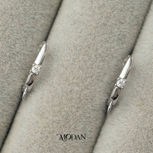 Solitaire English Lock Earrings DIY Earrings Findings Pengait Anting Mata Satu Unfinished Hypoallergenic Gold Filled