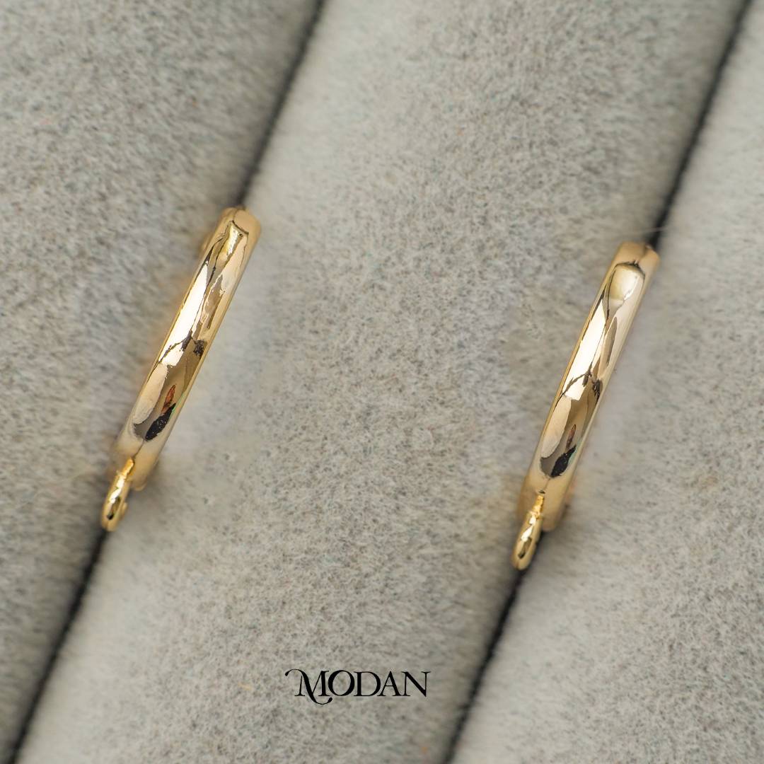 (18mm) Plain Hoops Earring DIY Earrings Findings Pengait Anting Gantung Unfinished Hypoallergenic Gold Filled