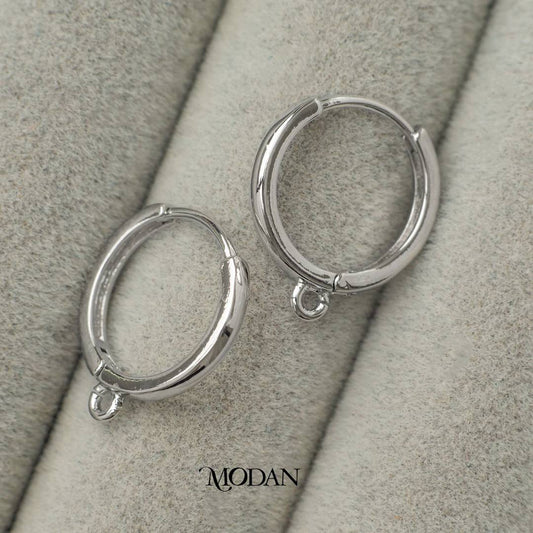 (18mm) Plain Hoops Earring DIY Earrings Findings Pengait Anting Gantung Unfinished Hypoallergenic Gold Filled