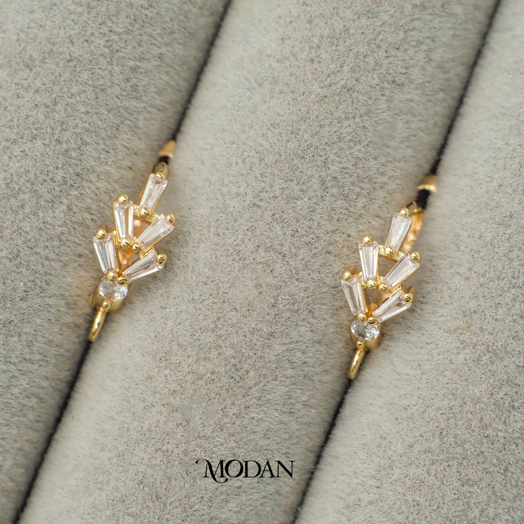 Leaf Baguette English Lock Earrings DIY Earrings Findings Pengait Anting Bunga Baguette Unfinished Hypoallergenic Gold Filled