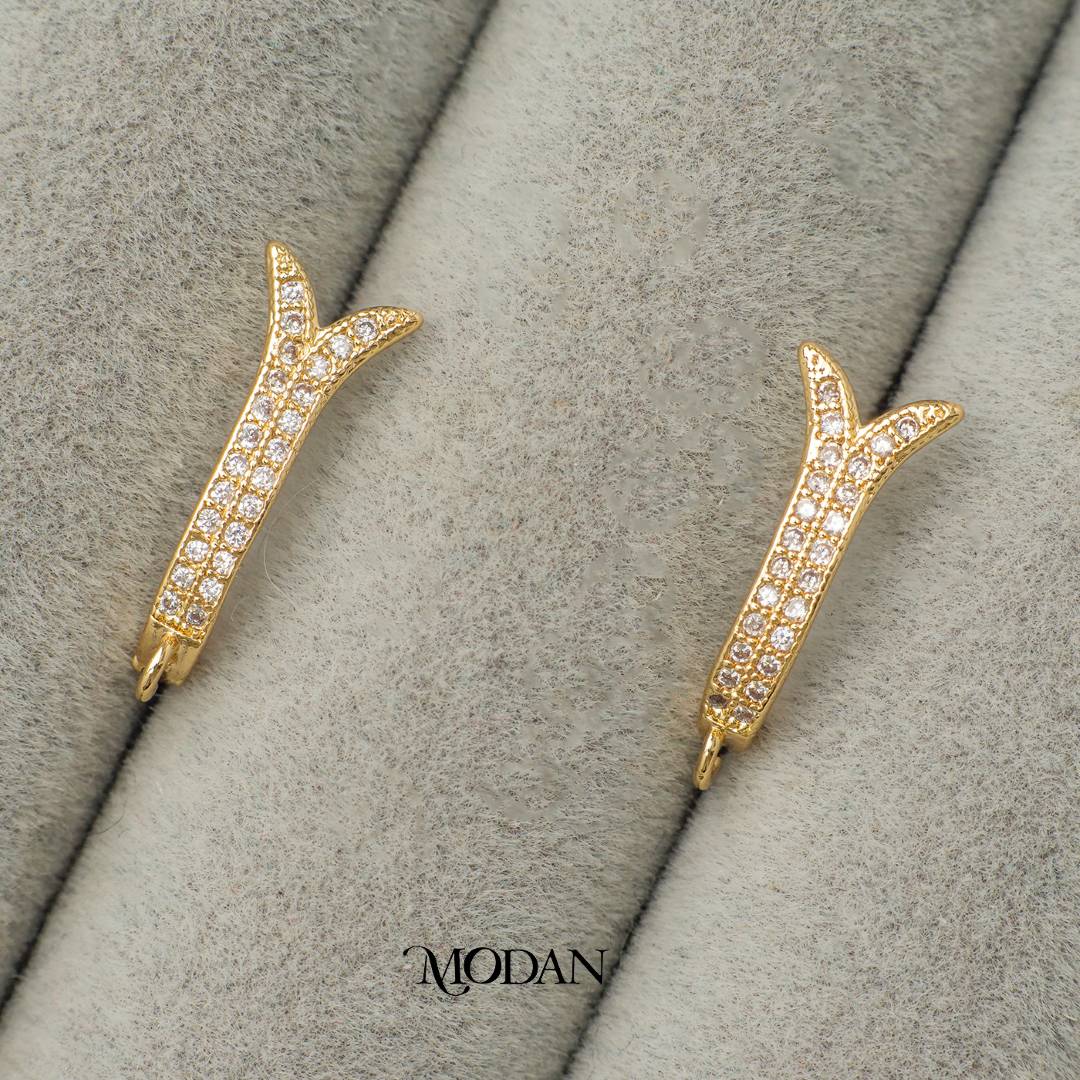 Ocean Whale Tail English Lock Earrings DIY Earrings Findings Pengait Anting  Anting Ekor Paus Unfinished Hypoallergenic Gold Filled