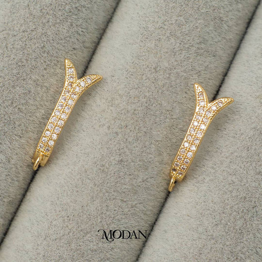 Ocean Whale Tail English Lock Earrings DIY Earrings Findings Pengait Anting  Anting Ekor Paus Unfinished Hypoallergenic Gold Filled