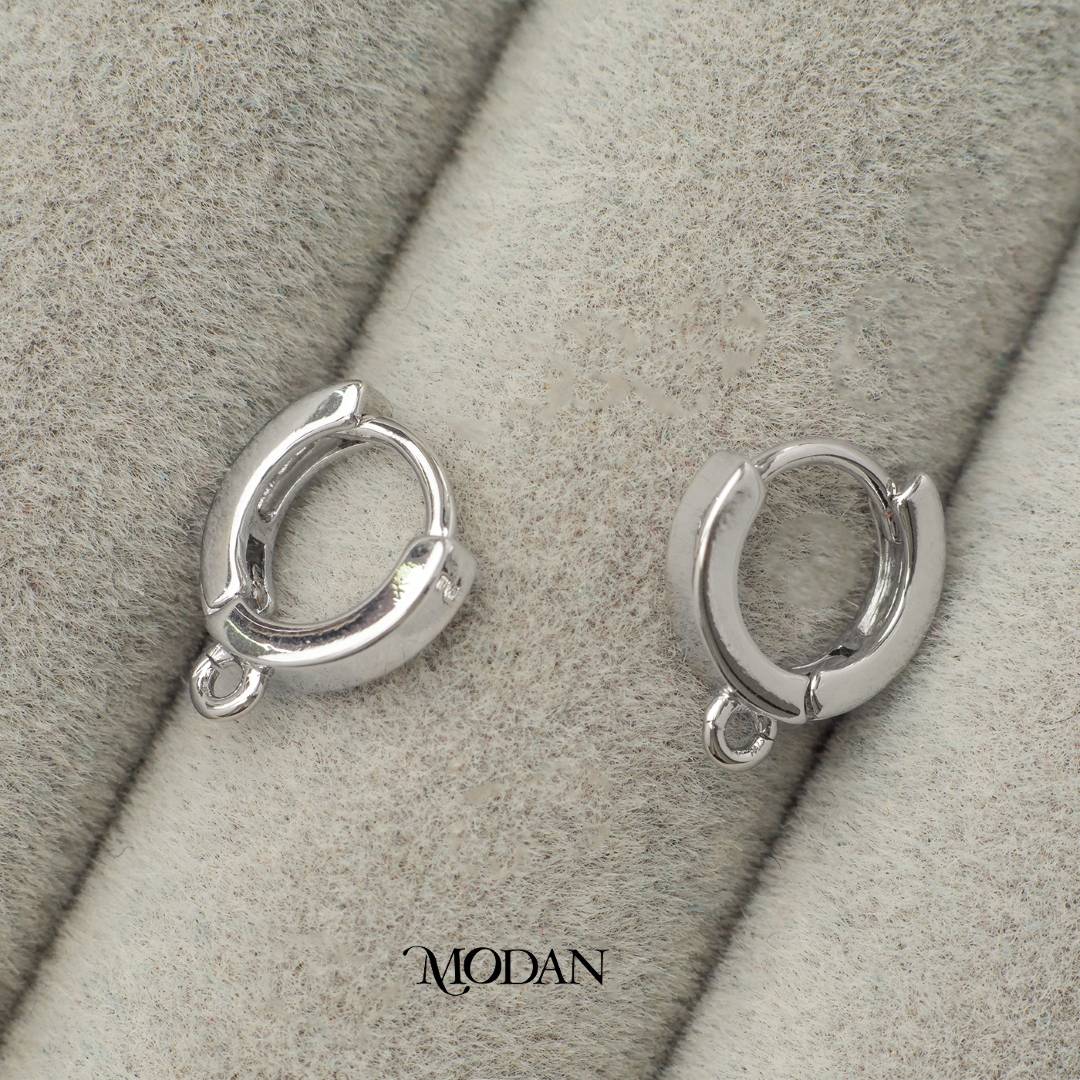 (11mm) Mini Plain Round Huggie Earring DIY Earrings Findings Pengait Anting Bulat Kecil Unfinished Hypoallergenic Gold Filled