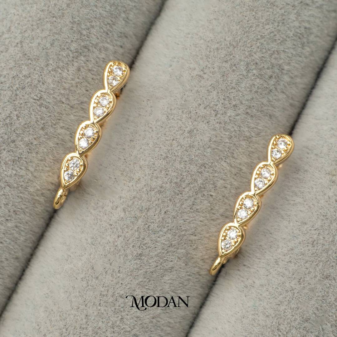 Multiple Teardrop English Lock DIY Earrings Findings Pengait Anting Tetes Air Mata Unfinished Hypoallergenic Gold Filled