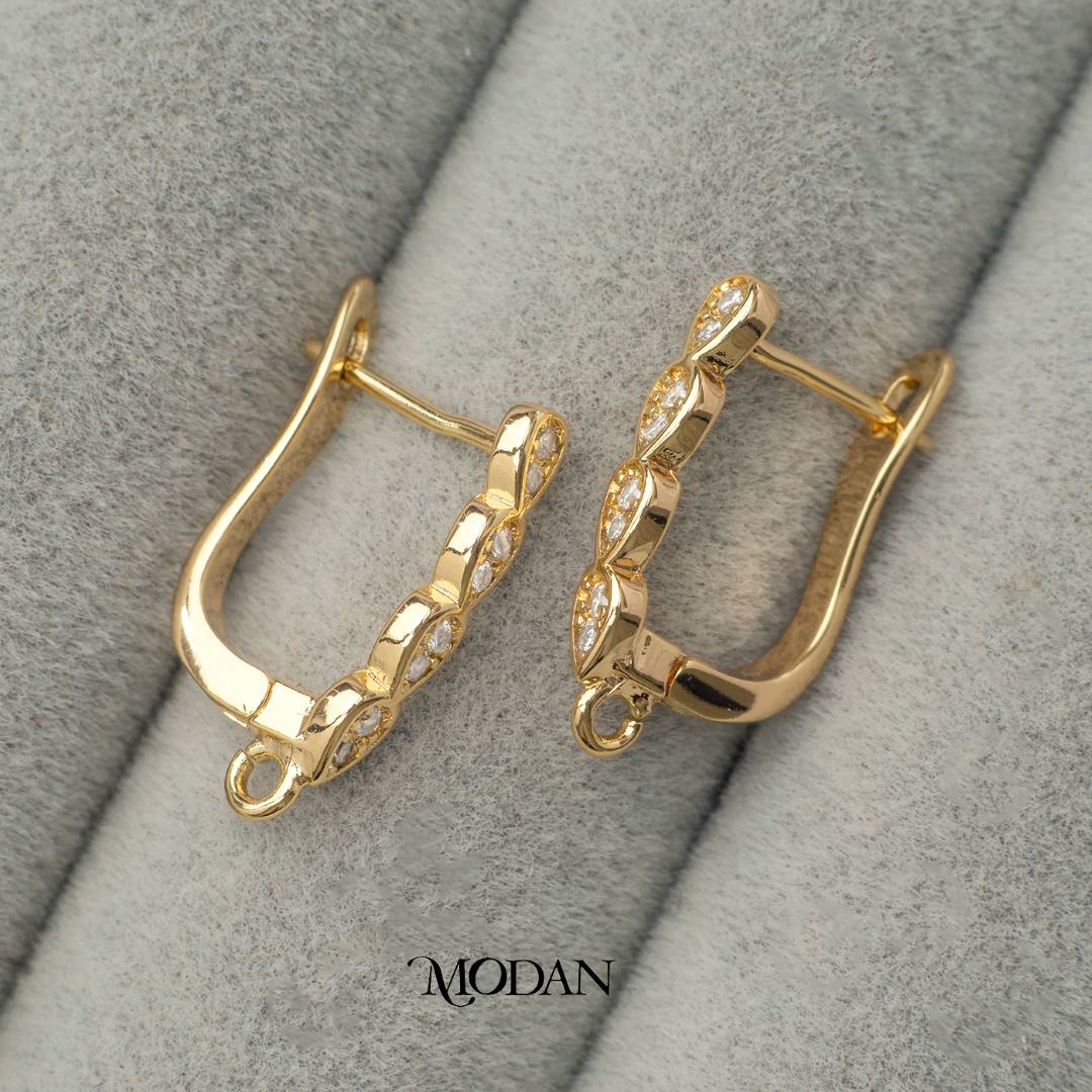Multiple Teardrop English Lock DIY Earrings Findings Pengait Anting Tetes Air Mata Unfinished Hypoallergenic Gold Filled