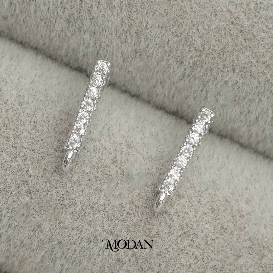 Simple Micro Paved Line Stud Earring DIY Earrings Findings Pengait Anting Tusuk Berliant Unfinished Hypoallergenic Gold Filled