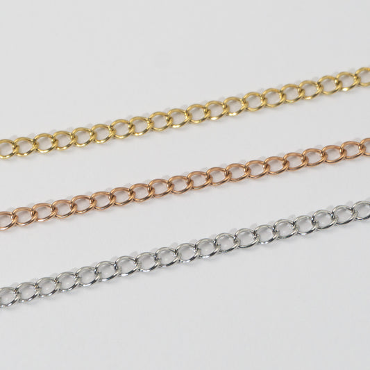Extender Chain Unfinished DIY Chain Kawat Untuk Manik Meteran Hypoallergenic Stainless Steel