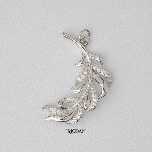 Elegant Micro Paved Leaf DIY Charm Liontin Daun Hypoallergenic Gold Filled