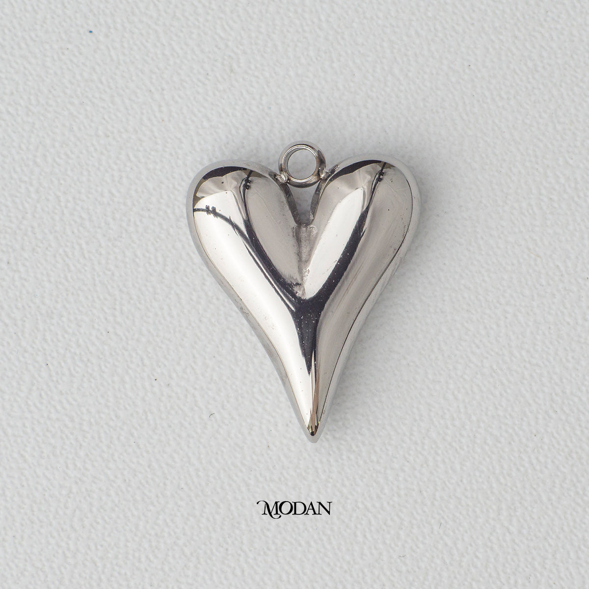 Titanium Plain Love Heart DIY Charm Liontin Hati Polos Hypoallergenic Stainless Steel