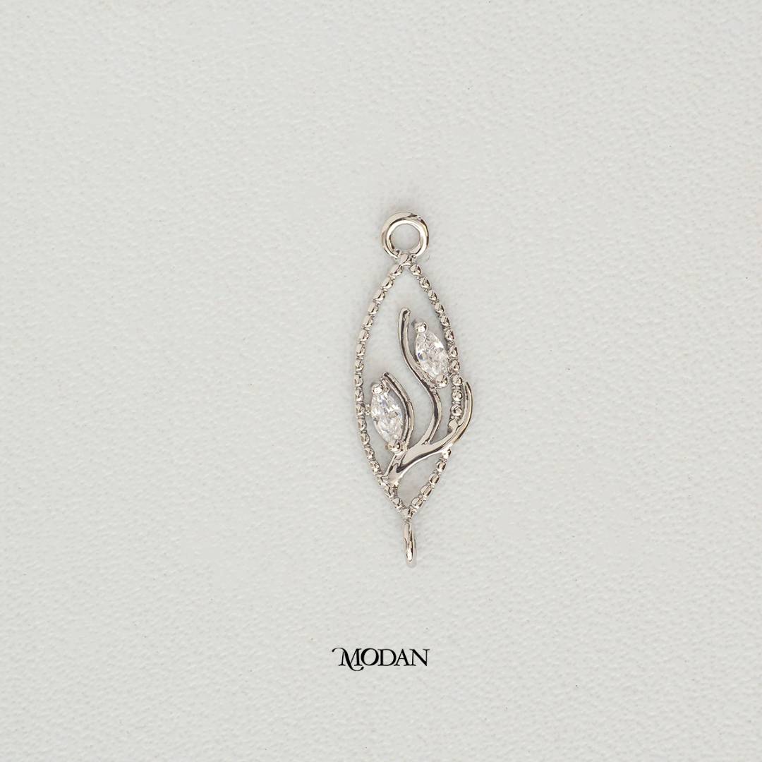 Minimalist Nature Leaf DIY Connector Liontin Konektor Daun Hypoallergenic Gold Filled