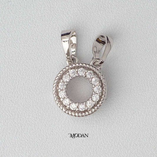 Round Circle Pendant DIY Pendant Liontin Bulat Berlian Pasir Hypoallergenic Gold Filled