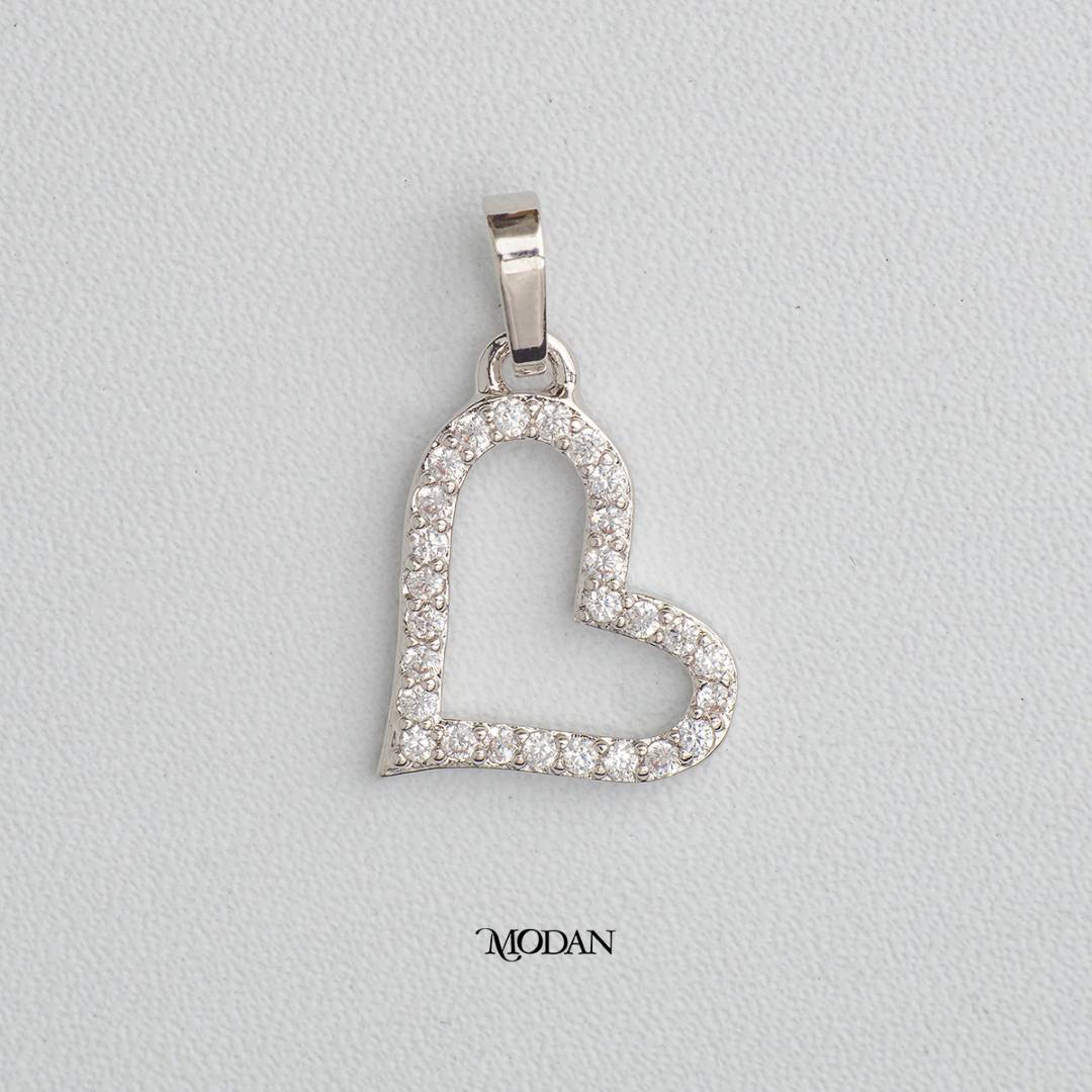 Simple Heart Pendant DIY Pendant Liontin Hati Minimalis Hypoallergenic Gold Filled