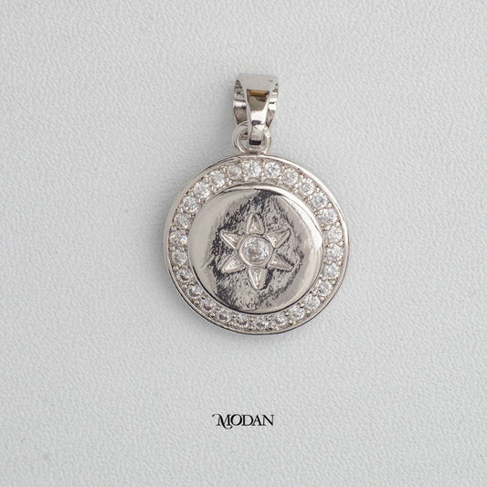 Minimalist Round Circle Star Pendant DIY Pendant Liontin Bintang Koin Bulat Hypoallergenic Gold Filled
